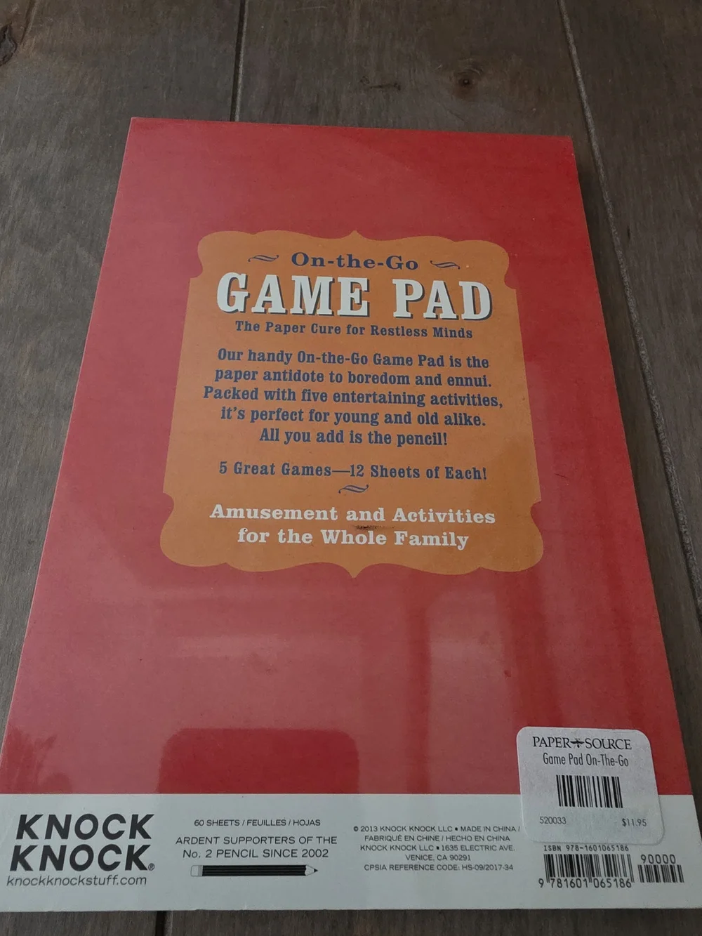 Knock Knock On-the-Go Game Pad